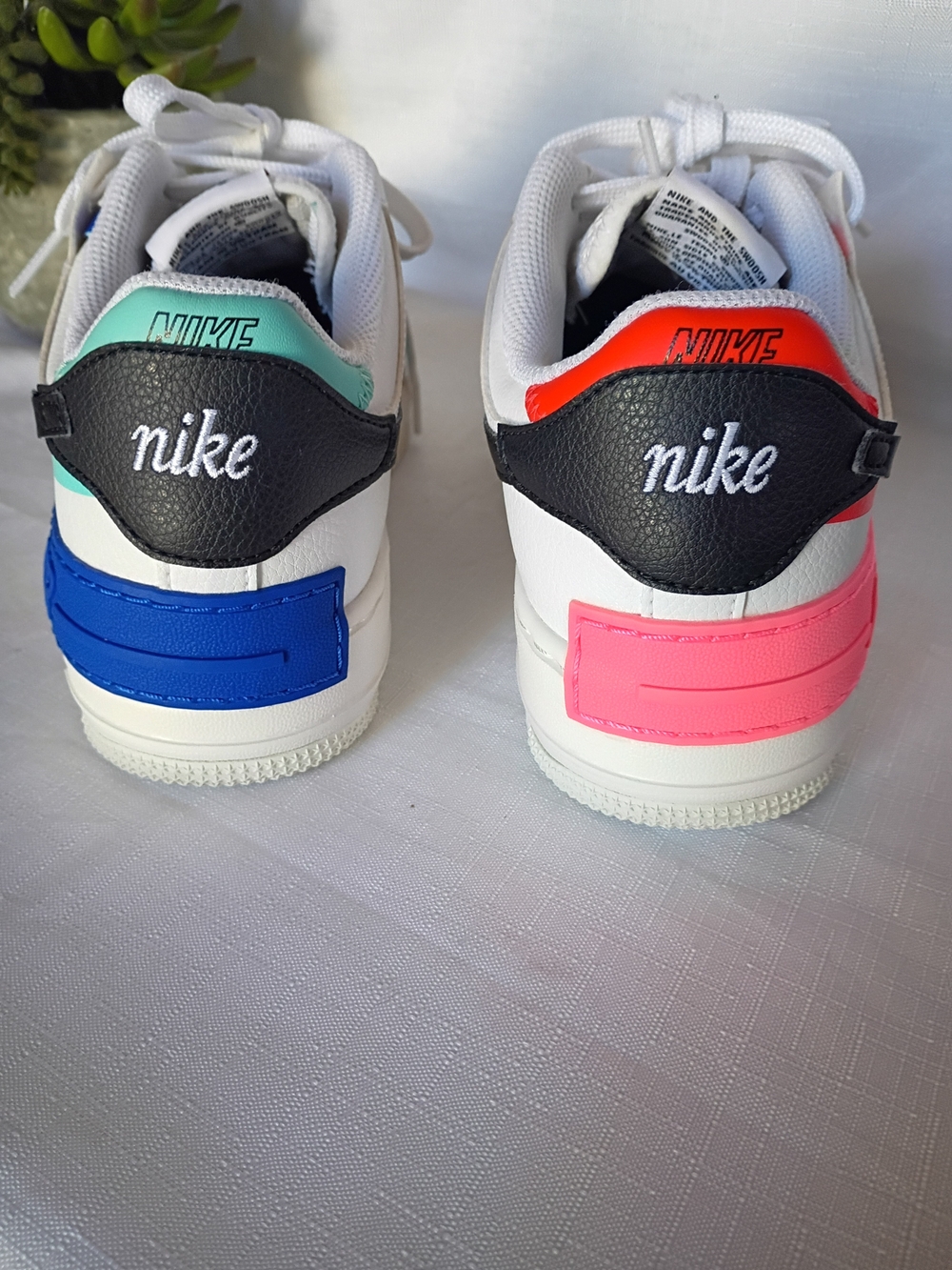 Nike Air Force 1 Low White Multicolor Accent Sneakers Size 8 - Picture 7 of 14